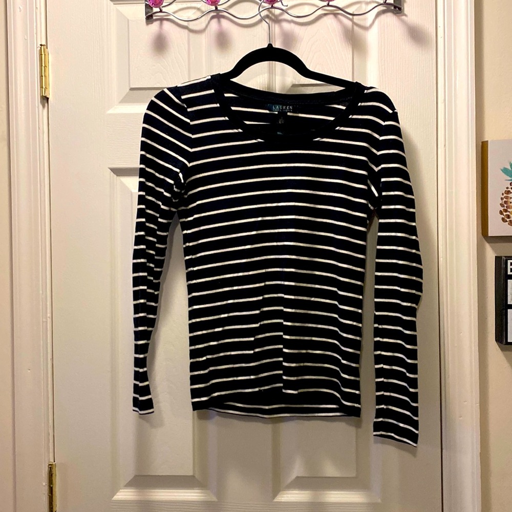 Black and Red Striped Longsleeves